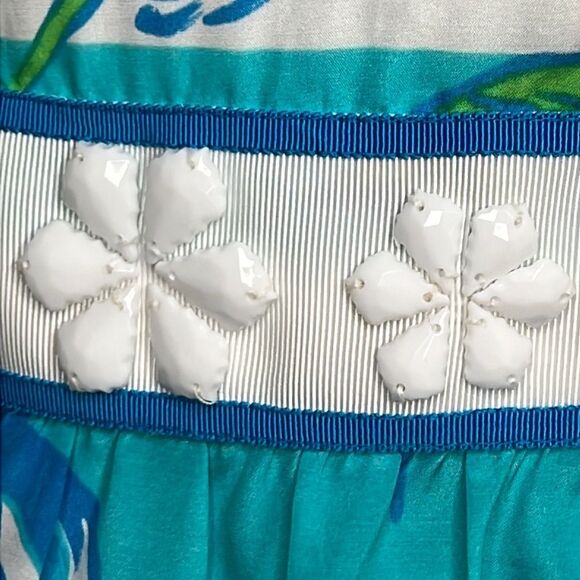 Lilly Pulitzer | Shorely Blue Tossing The Line Strapless Dress | Size 4 - Picture 5 of 12